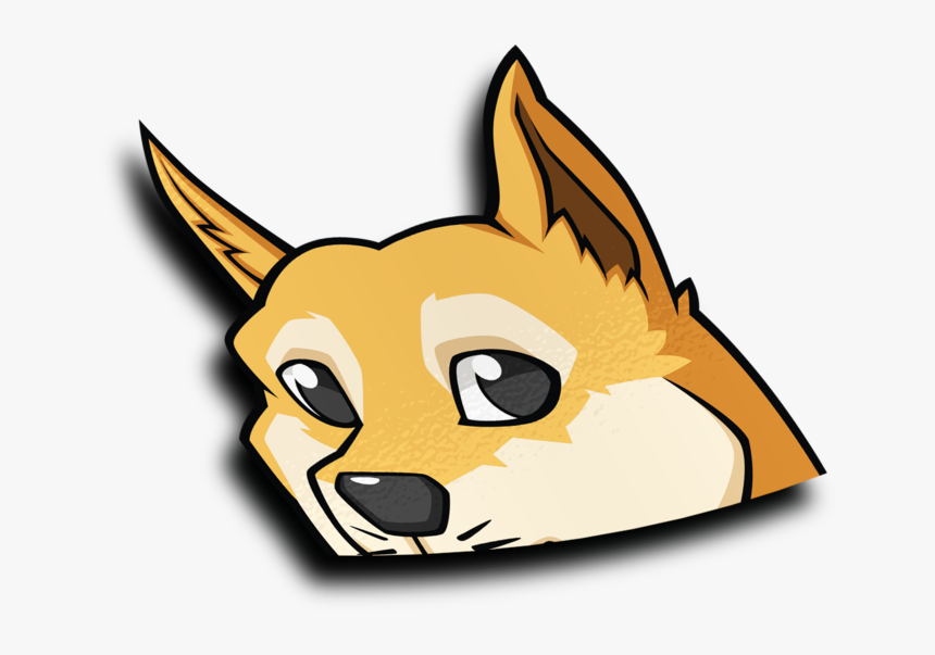 Transparent Doge Head Png - Dog Peeker Sticker, Png Download, Free Download