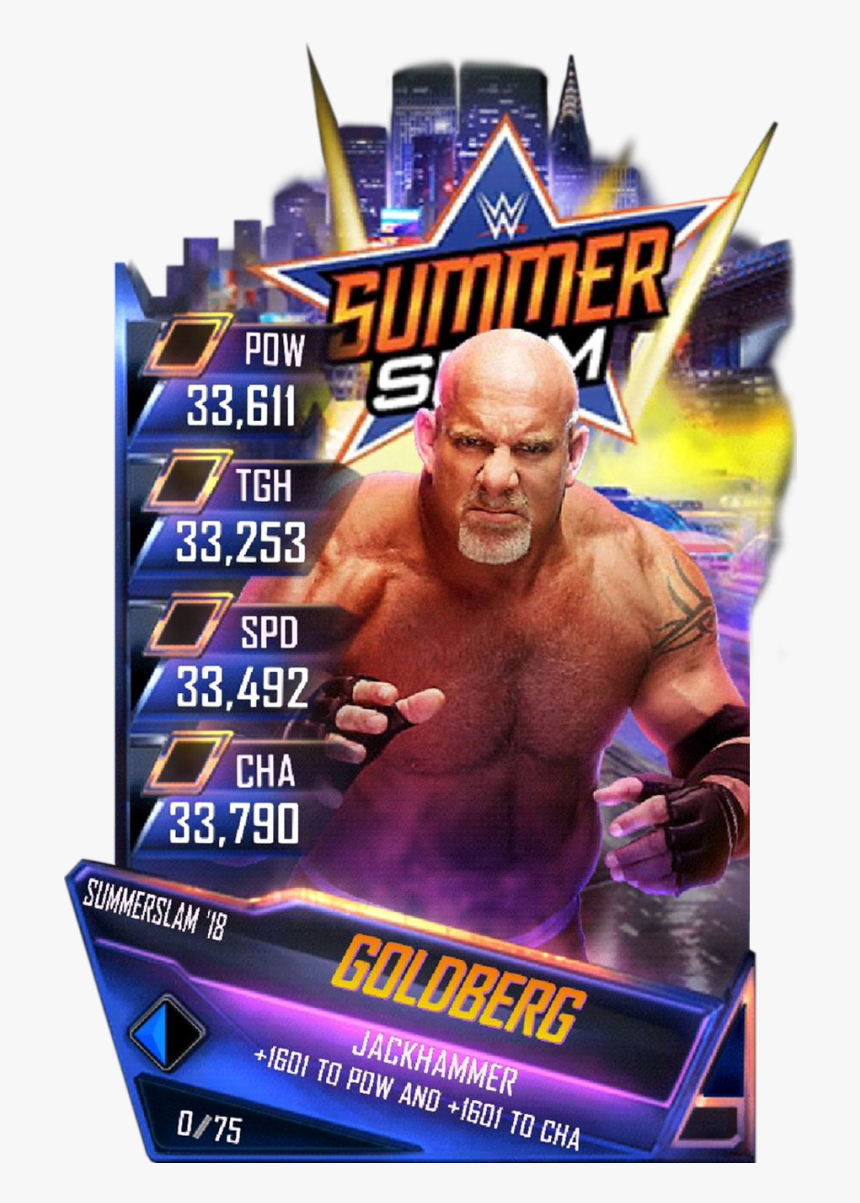 Goldberg S4 21 Summerslam18 - Wwe Supercard Summerslam 18 Cards, HD Png Download, Free Download