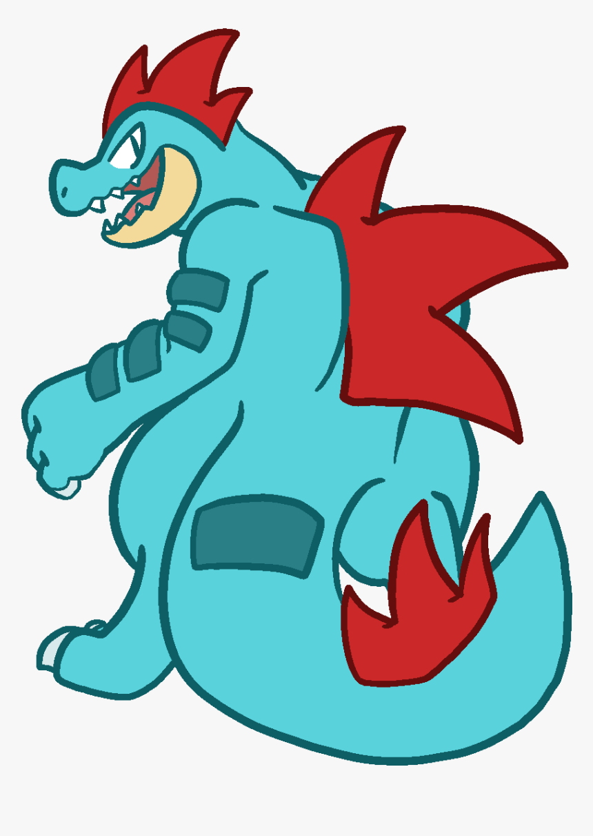 Feraligatr - Cartoon - Cartoon, HD Png Download, Free Download