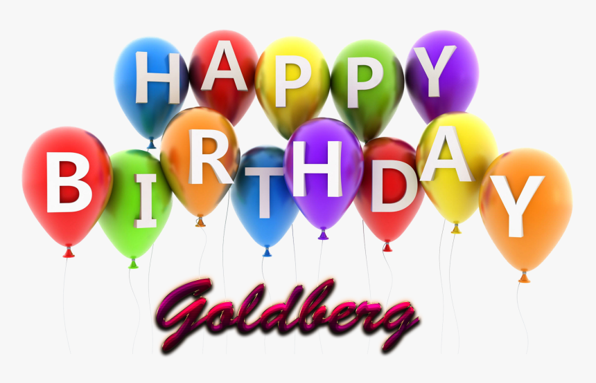 Goldberg Happy Birthday Balloons Name Png - Happy Birthday Anthony With Balloons, Transparent Png, Free Download