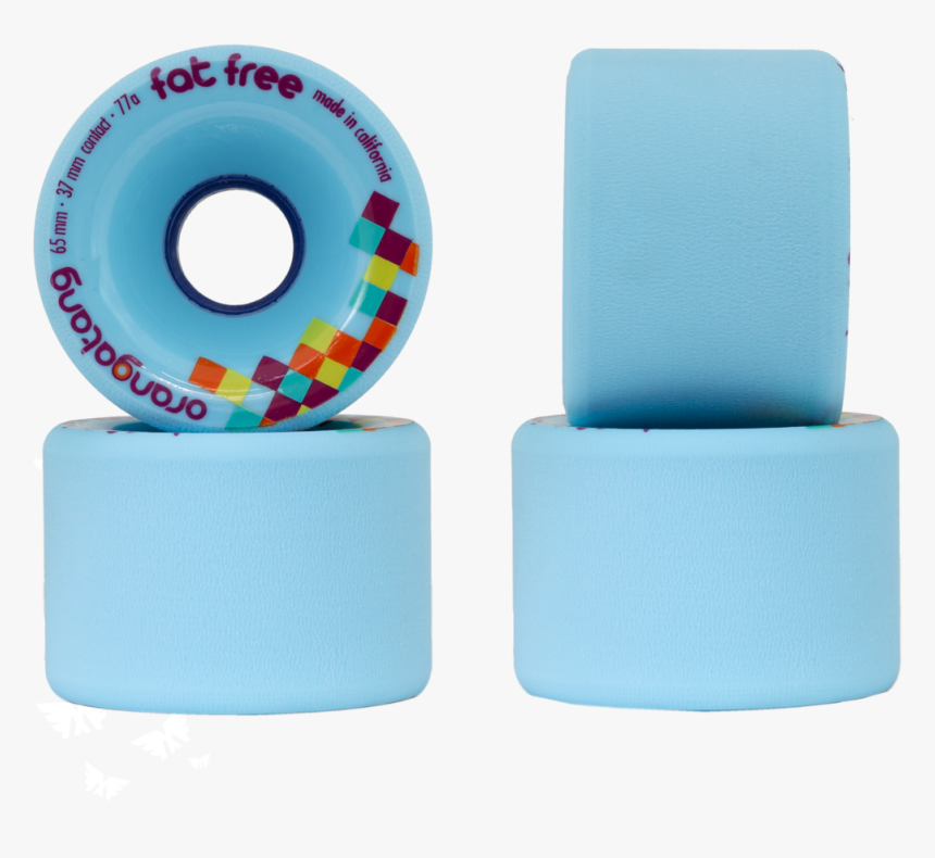 Orangatang Fat Free Wheels Blue 65mm/77a - Orangatang Fat Free Blue, HD Png Download, Free Download