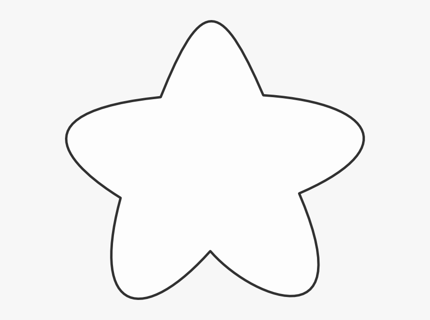 White Star Outline Clip Art At Clker - Rounded Edges Star Transparent, HD Png Download, Free Download