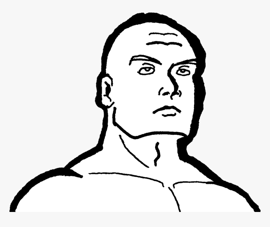 Transparent Bald Man Png - Line Art, Png Download, Free Download