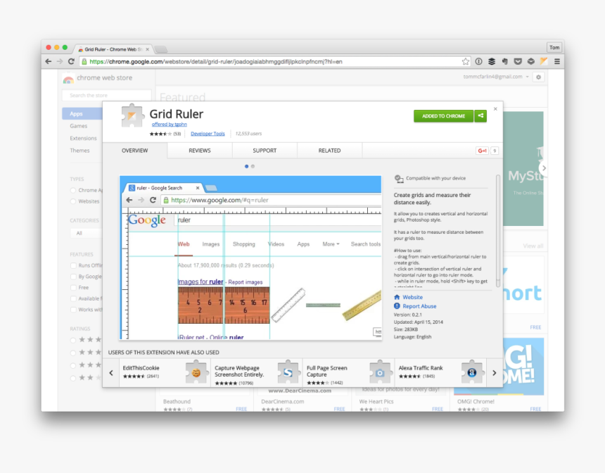 Grid Ruler - Ruler Guides Chrome Extension, HD Png Download, Free Download