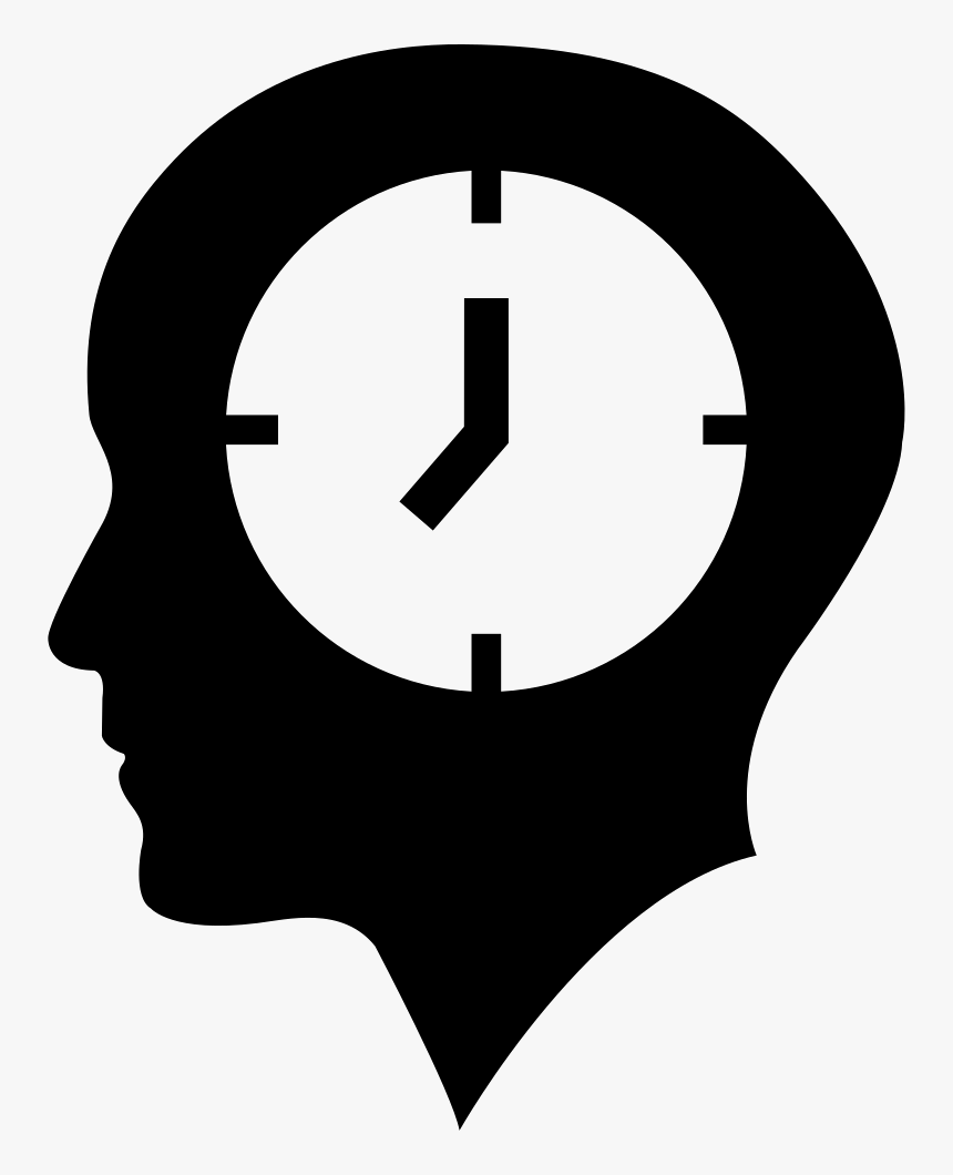 Bald Head With A Clock - Head With Clock Icon, HD Png Download, Free Download