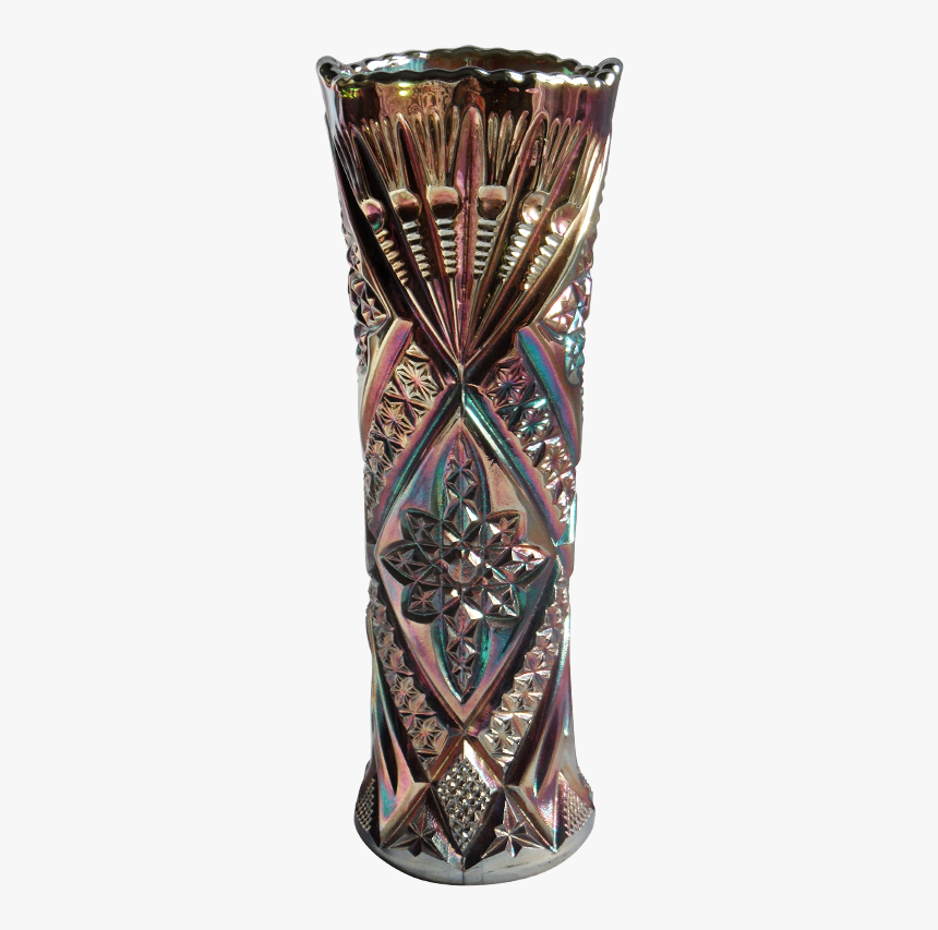 Brockwitz Germany Curved Star Blue Cylinder Vase - Vase, HD Png Download, Free Download