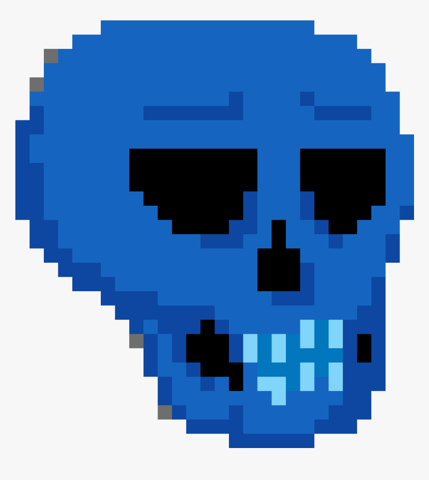 Transparent Blue Skull Png - Deadpool Logo Pixel Art, Png Download, Free Download
