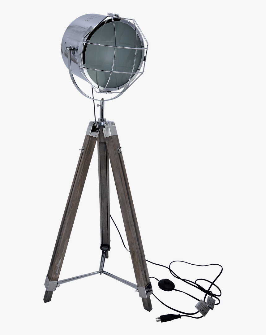 Nordic American Adjustable Tripod Searchlight Lamp - Clock, HD Png Download, Free Download