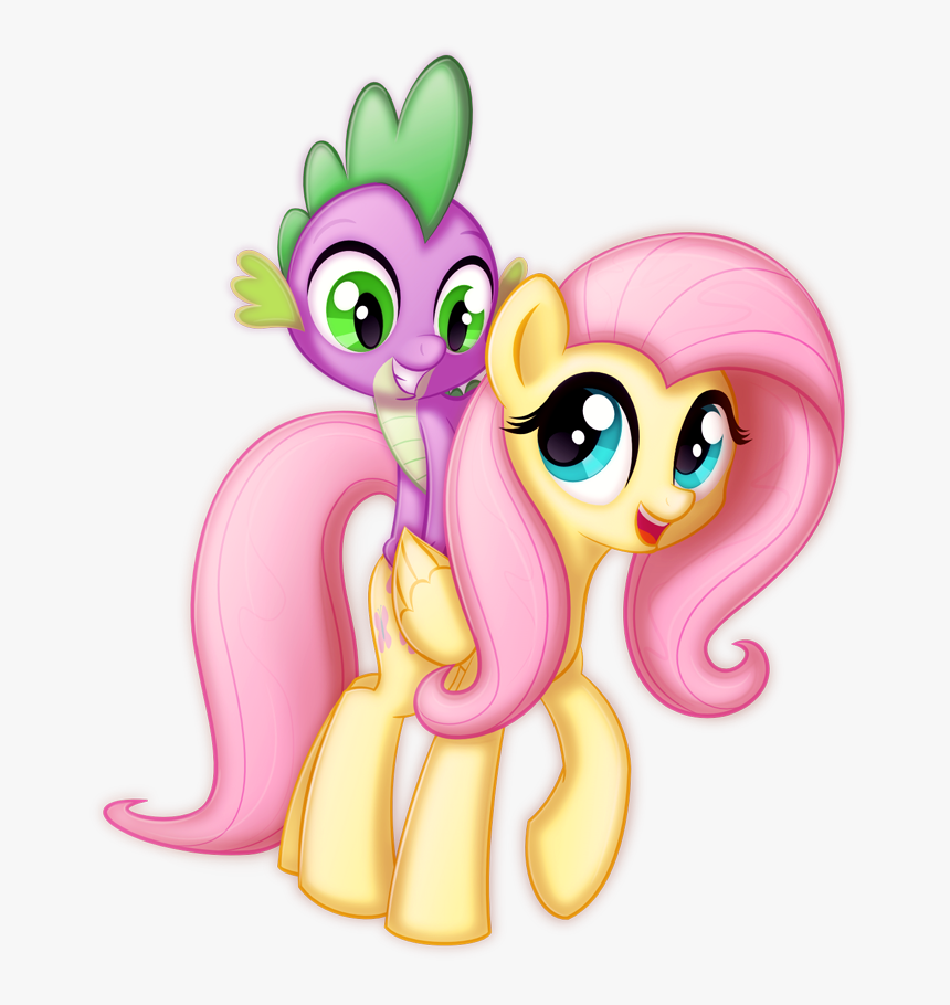 Fluttershy Rainbow Dash Applejack Pink Mammal Cartoon - Rainbow Dash And Spike, HD Png Download, Free Download
