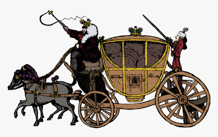 Carriage, Cart, Color, Colour, Fairy Tale, Horse, King - Transparent Background Carriage Clipart, HD Png Download, Free Download