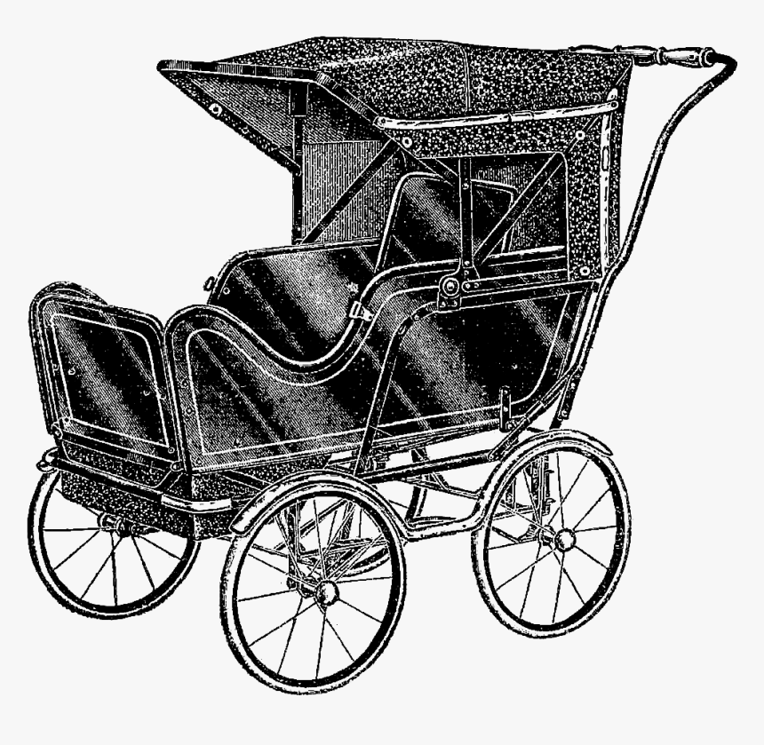 These Two Vintage Baby Carriages Are Incredibly Stylish - Chaise, HD Png Download, Free Download