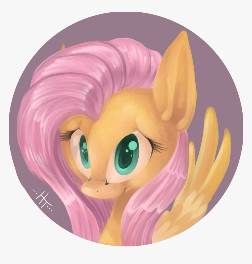 Fluttershy Button - Cartoon, HD Png Download, Free Download
