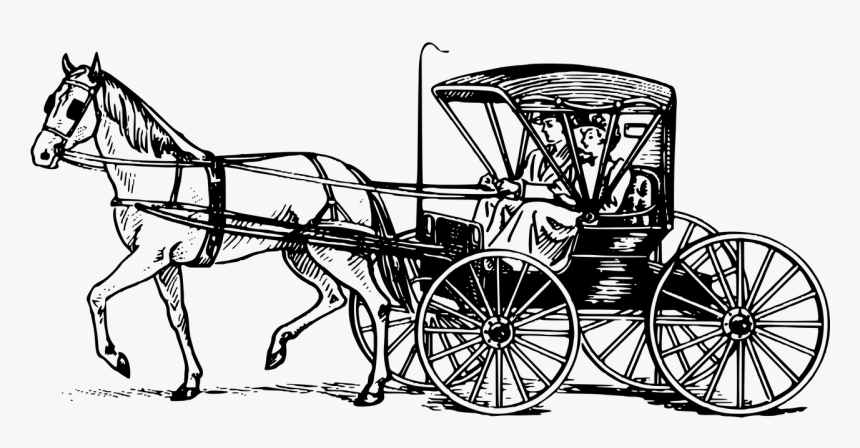 Horse And Carriage Drawing, HD Png Download, Free Download