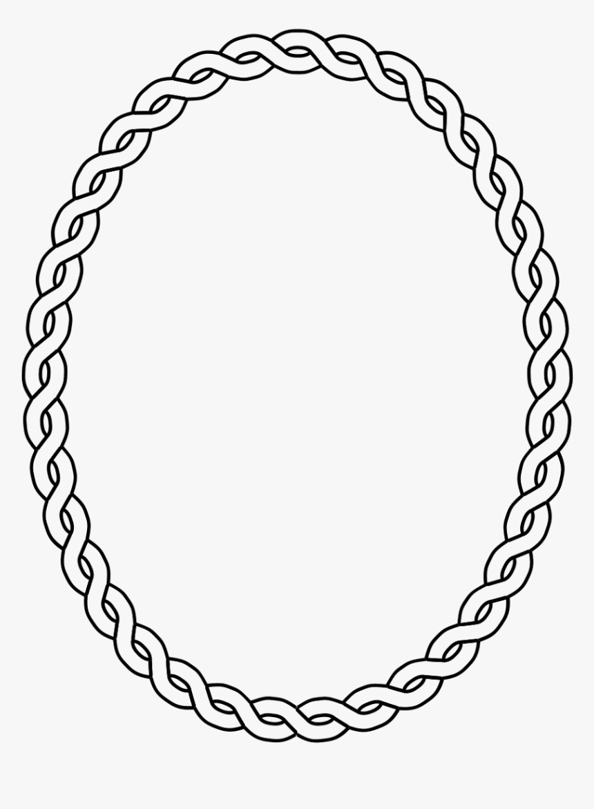 Drawing Oval Rope - Rope Border, HD Png Download, Free Download