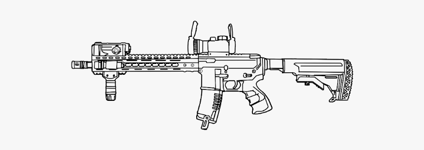 Airsoft Gun Drawing, HD Png Download, Free Download