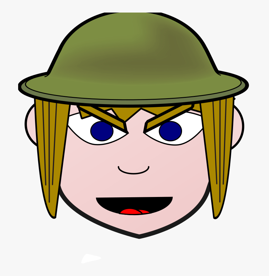 Army Girl Clipart - Soldier Clipart Head, HD Png Download, Free Download