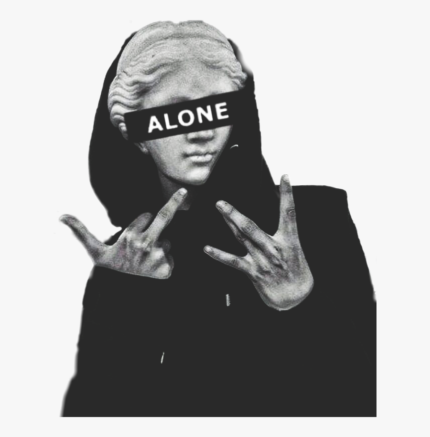 #alone #sadboys #vaporwave #black - Instagram, HD Png Download, Free Download