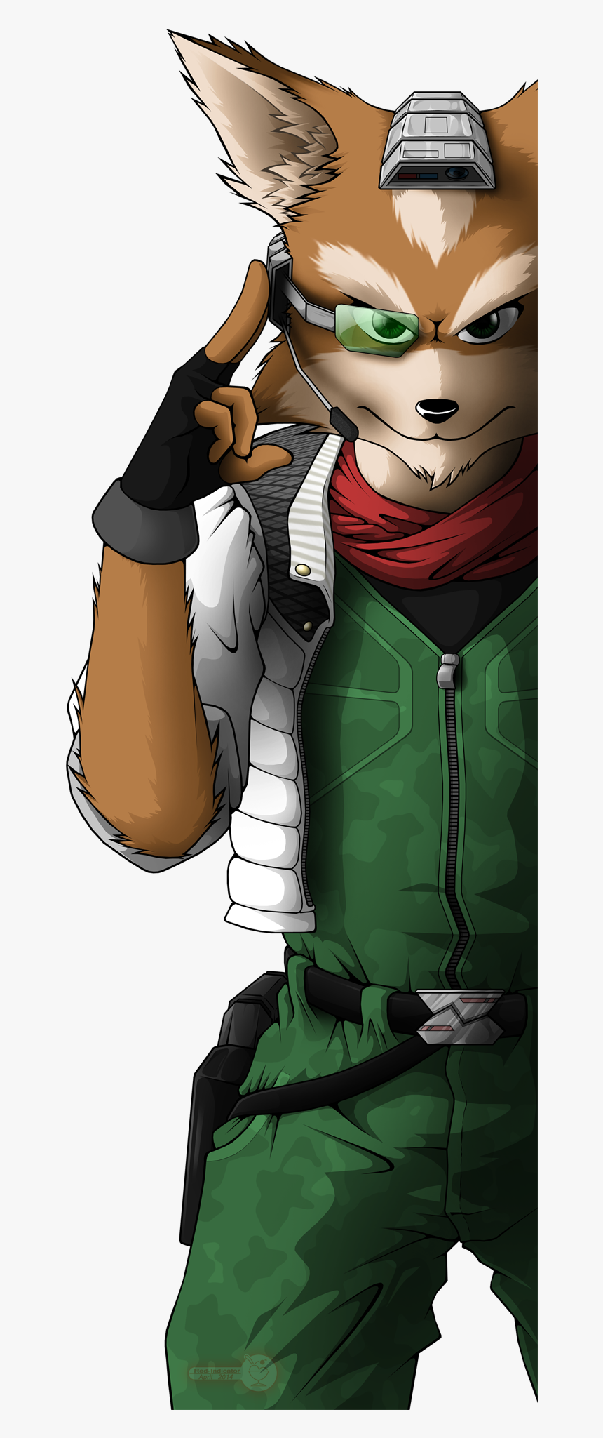 Fox Mccloud - Green Jacket Fox Mccloud, HD Png Download, Free Download