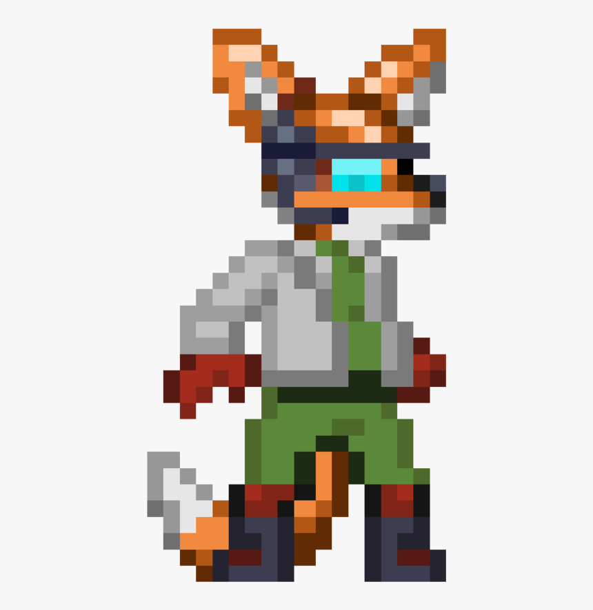 Starbound Custom Character Fox Mccloud By Gabeexists-da7z4mo - Starbound Fox Character, HD Png Download, Free Download