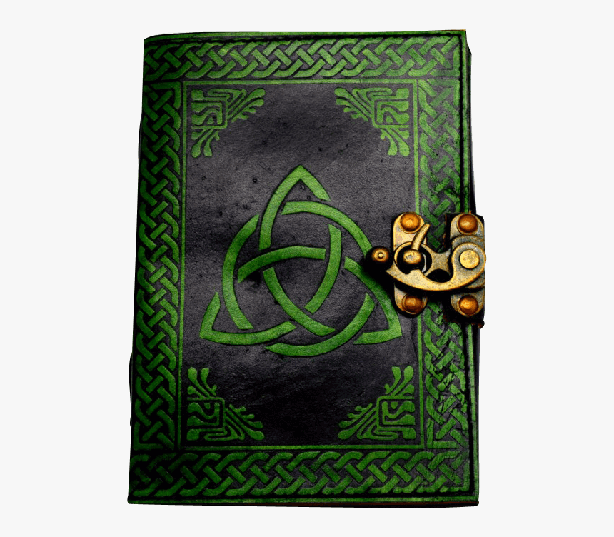 Black And Green Leather Triquetra Journal - Motif, HD Png Download, Free Download