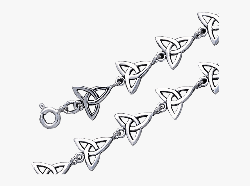 Silver Triquetra Knot Bracelet - Line Art, HD Png Download, Free Download