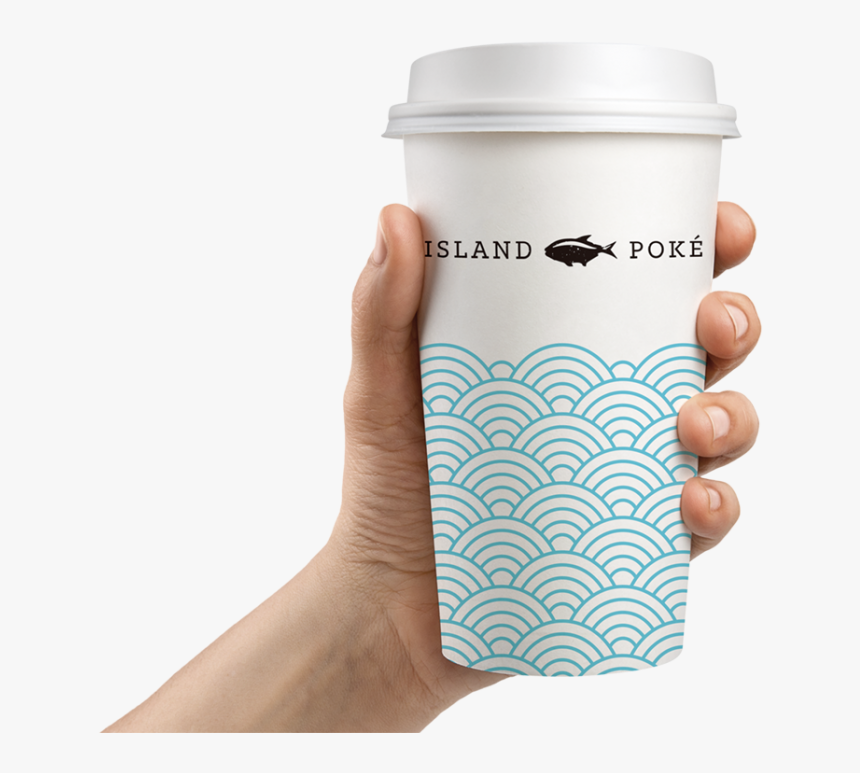 Island Poke Graphic Design Packaging Coffee Cup Paper - Coffee Cup Graphic Design, HD Png Download, Free Download