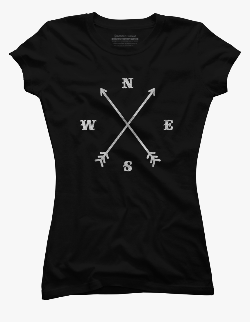 Hipster Crossed Arrows Compass Nsew Juniors T Shirt - Balcony Shirts Spider T Shirt, HD Png Download, Free Download