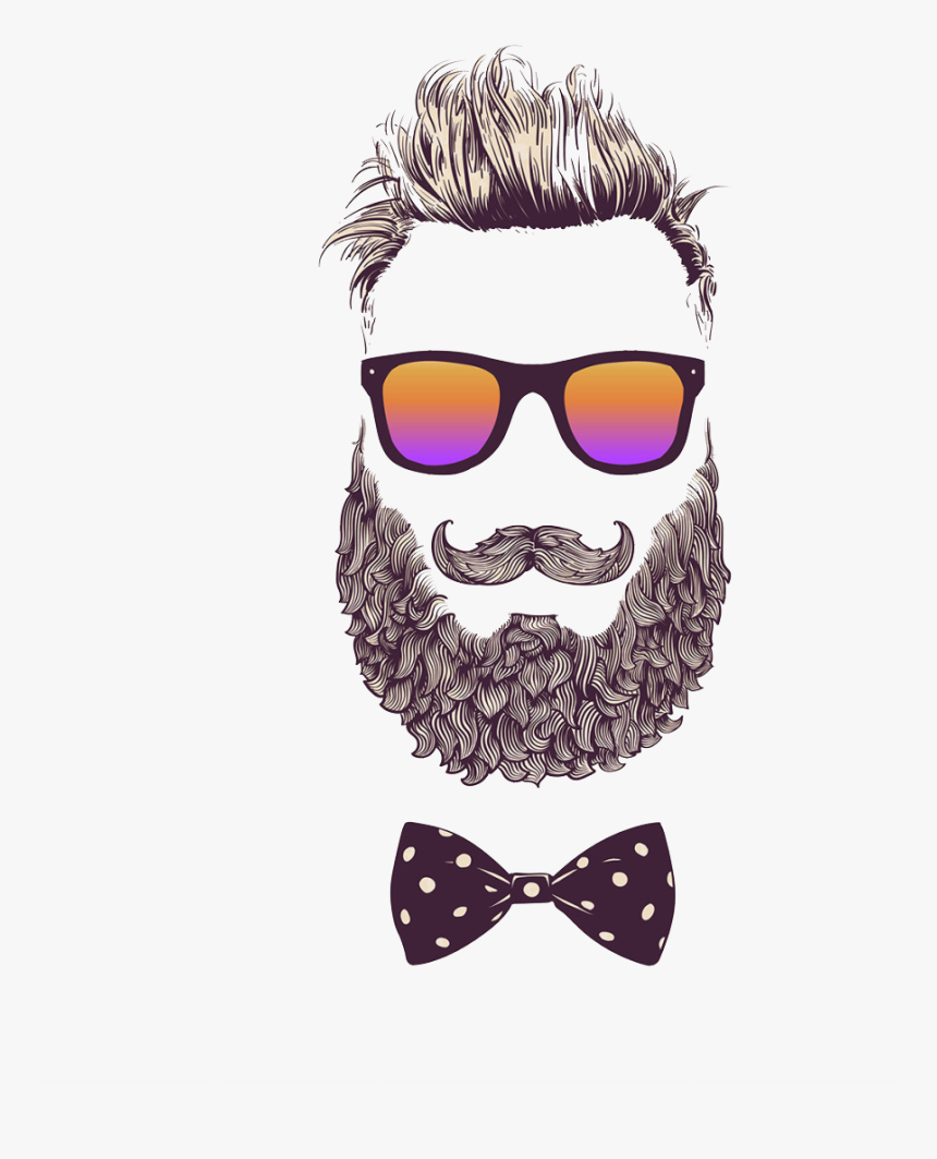Bearded Photography Illustration Royalty-free Hipster - Bearded Man Face Hipster, HD Png Download, Free Download
