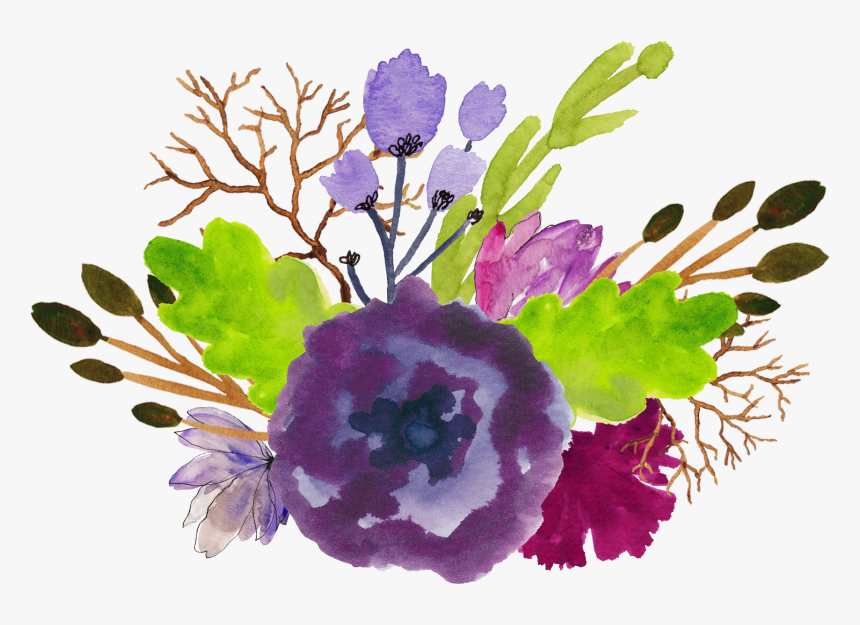 Purple Watercolor Splash Png , Png Download - African Daisy, Transparent Png, Free Download