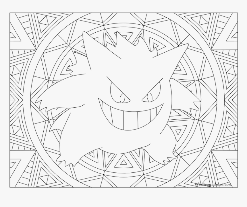 Cubone Drawing Coloring Page Pokemon - Gyarados Pokemon Coloring Pages, HD Png Download, Free Download