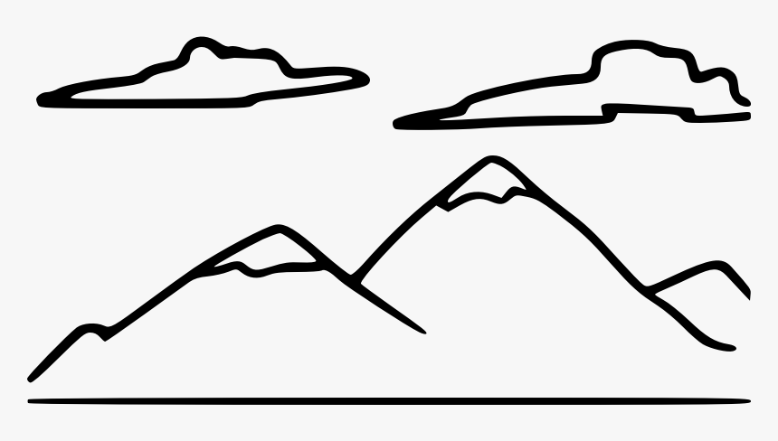 Mountain - Mountain Black And White Drawing, HD Png Download, Free Download