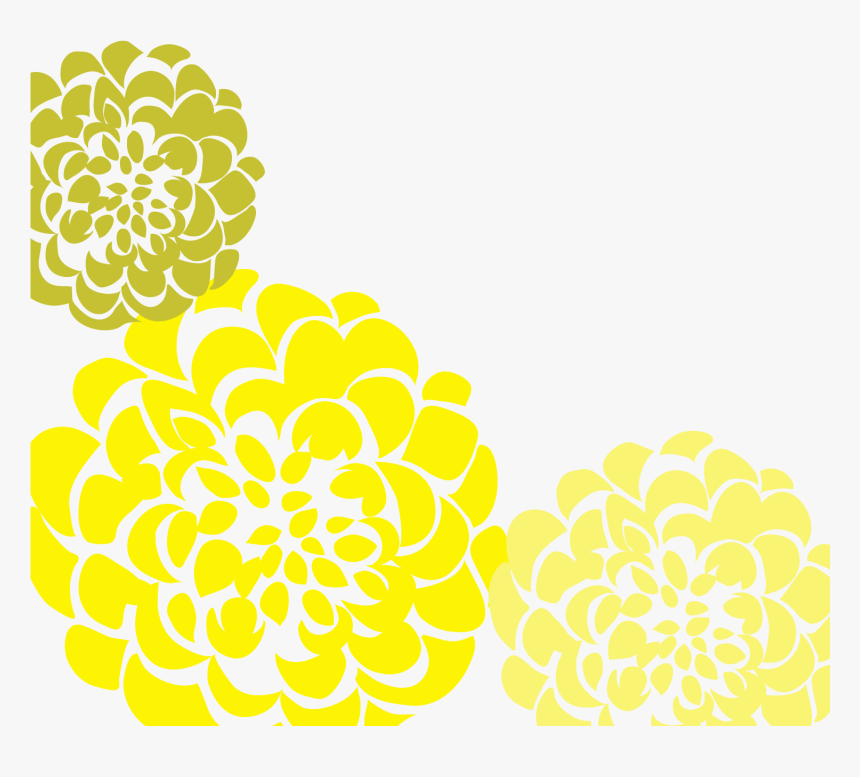 Chrysanthemum Wedding Invitation Yellow And Gray Printable - Yellow Chrysanthemum Flower Art, HD Png Download, Free Download