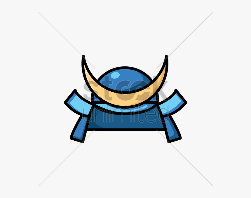 Samurai Helmet Clipart - Japanese Samurai Helmet Cartoon, HD Png Download, Free Download