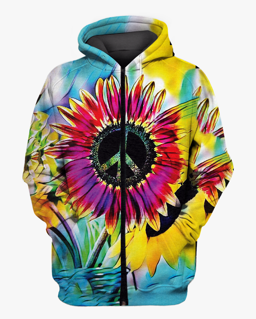 3d All Over Printed Hippie Chrysanthemum Flower Hoodie