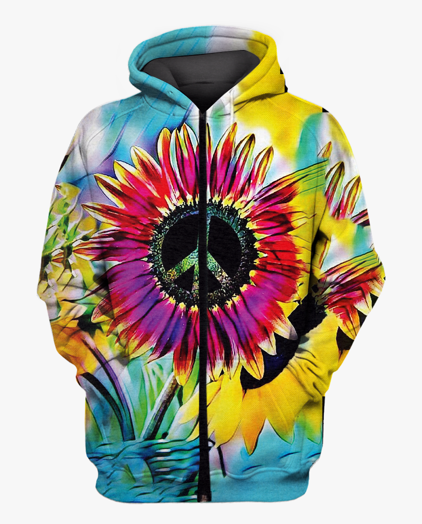 3d All Over Printed Hippie Chrysanthemum Flower Hoodie"
 - Hoodie, HD Png Download, Free Download