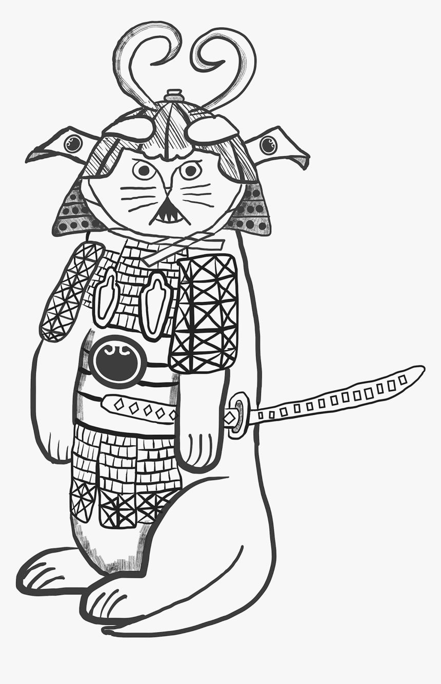 Drawing Samurai Armor - Cartoon, HD Png Download, Free Download