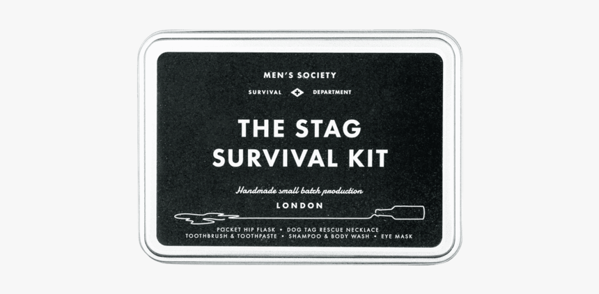 Stag Survival Kit Design By Men"s Society - Label, HD Png Download, Free Download