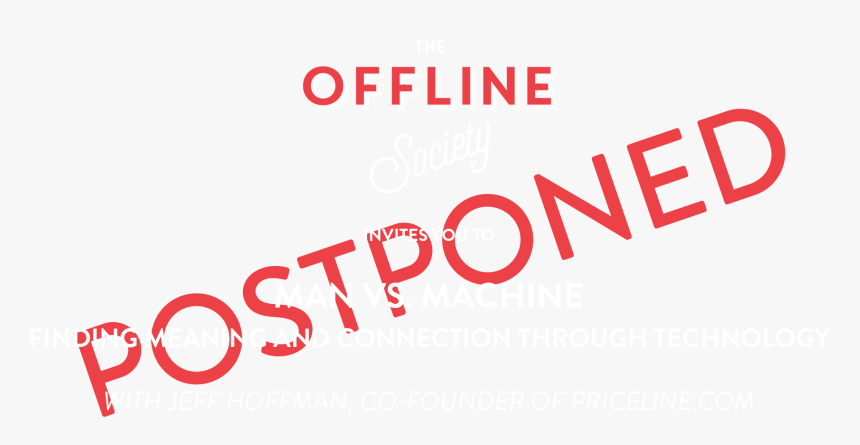 Postponed // Man Vs - Graphic Design, HD Png Download, Free Download