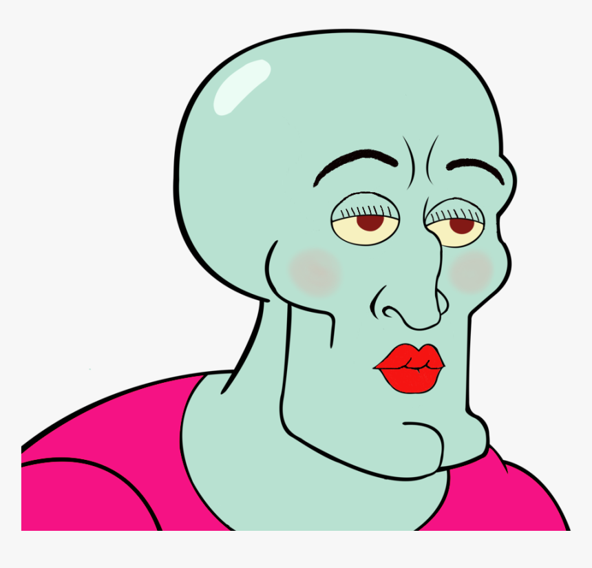 Handsome Squidward Thanos Meme Face.