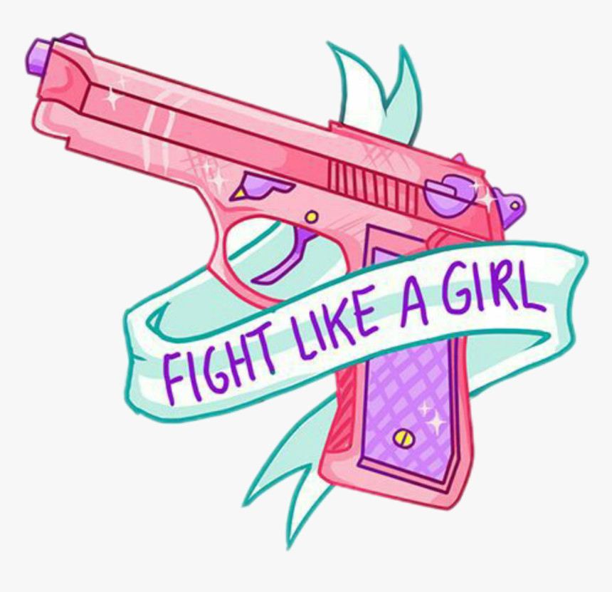 Transparent Henna Clipart - Fight Like A Girl Gun, HD Png Download, Free Download