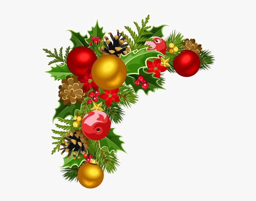 Christmas Decoration Png Image Background - Christmas Corner Decoration Png, Transparent Png, Free Download