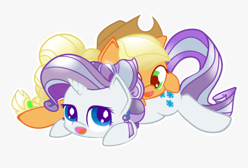 Rarity Applejack Pinkie Pie Rainbow Dash Fluttershy - Rarity Apple Jack My Little Pony, HD Png Download, Free Download