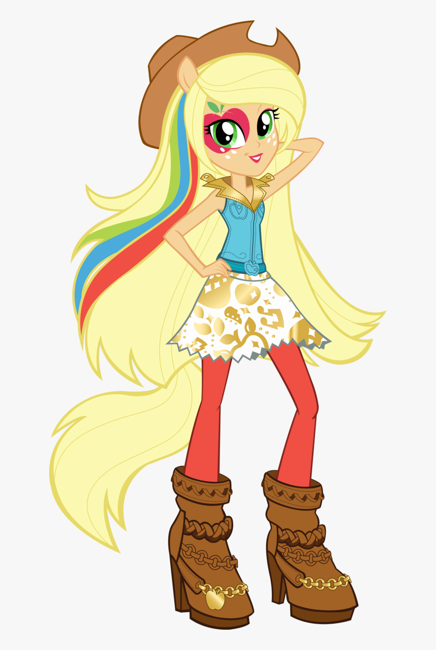 Rainbow Rocks Applejack Vector By Icantunloveyou D7agx8v - Apple Jack My Little Pony Equestria Girls, HD Png Download, Free Download