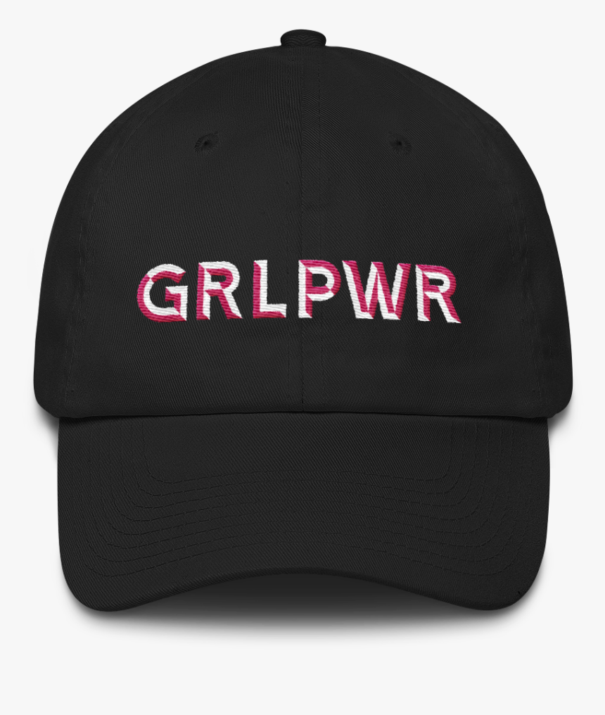 Grl Pwr Cotton Cap - Black Cap Mockup, HD Png Download, Free Download