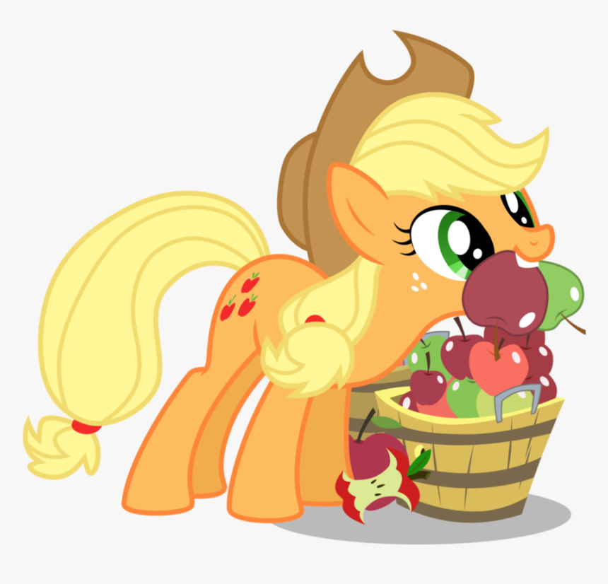 Applejack Mouth Filled With Apples - My Little Pony Applejack Apples, HD Png Download, Free Download