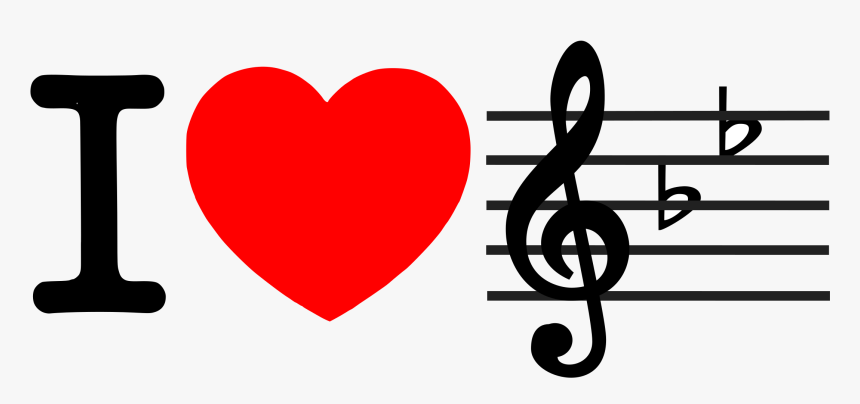 I Love Heart Bflat - Yo Amo La Musica, HD Png Download, Free Download