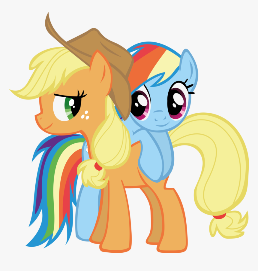 Applejack Rainbow Dash Rarity Pinkie Pie Twilight Sparkle - Apple Jack X Rainbow Dash, HD Png Download, Free Download