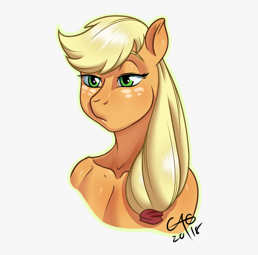 Applejack Bust - Bemused - Cartoon, HD Png Download, Free Download