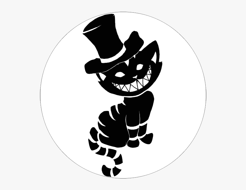 Cheshire Cat Tattoo Mad Hatter - Cheshire Cat Alice In Wonderland Silhouette, HD Png Download, Free Download