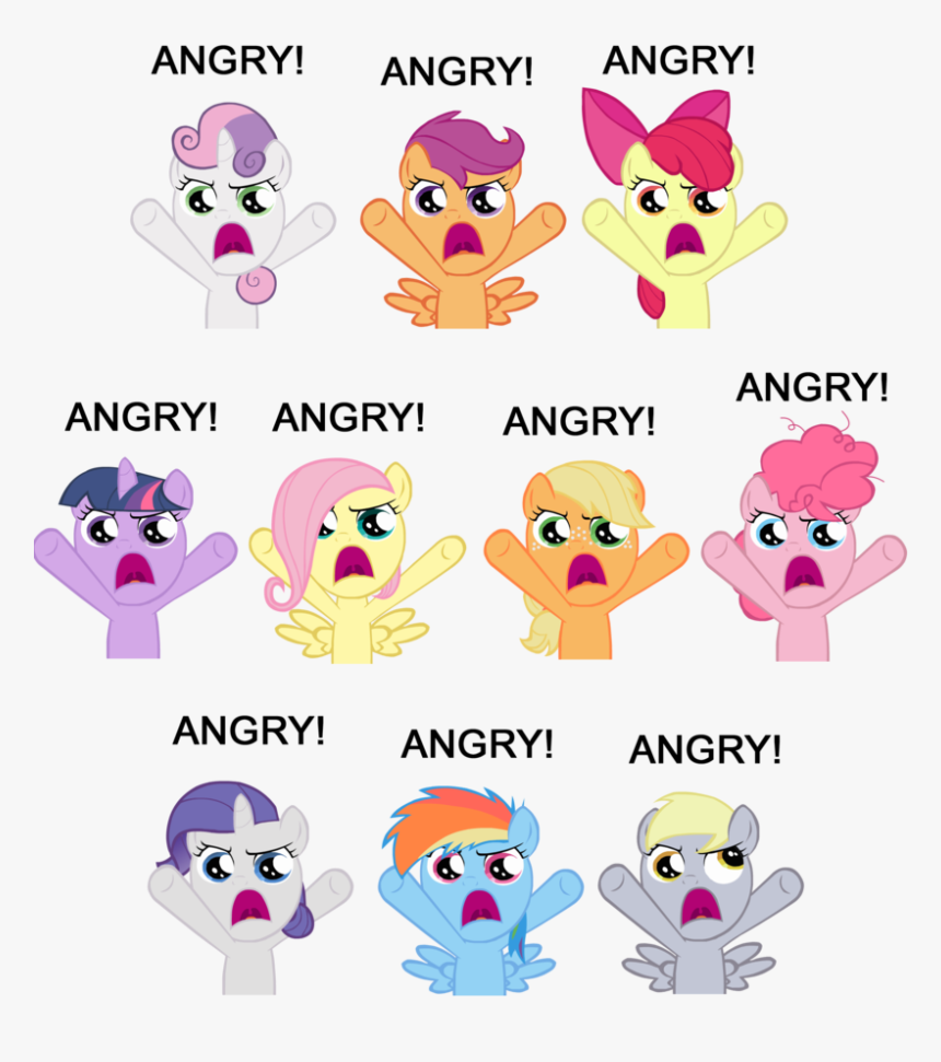 Angry, Apple Bloom, Applejack, Cutie Mark Crusaders, - Cartoon, HD Png Download, Free Download